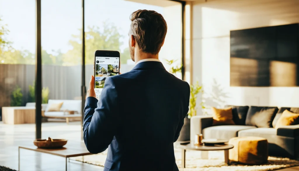 An Image illustrating Social Media Strategies for Realtors: Master Instagram